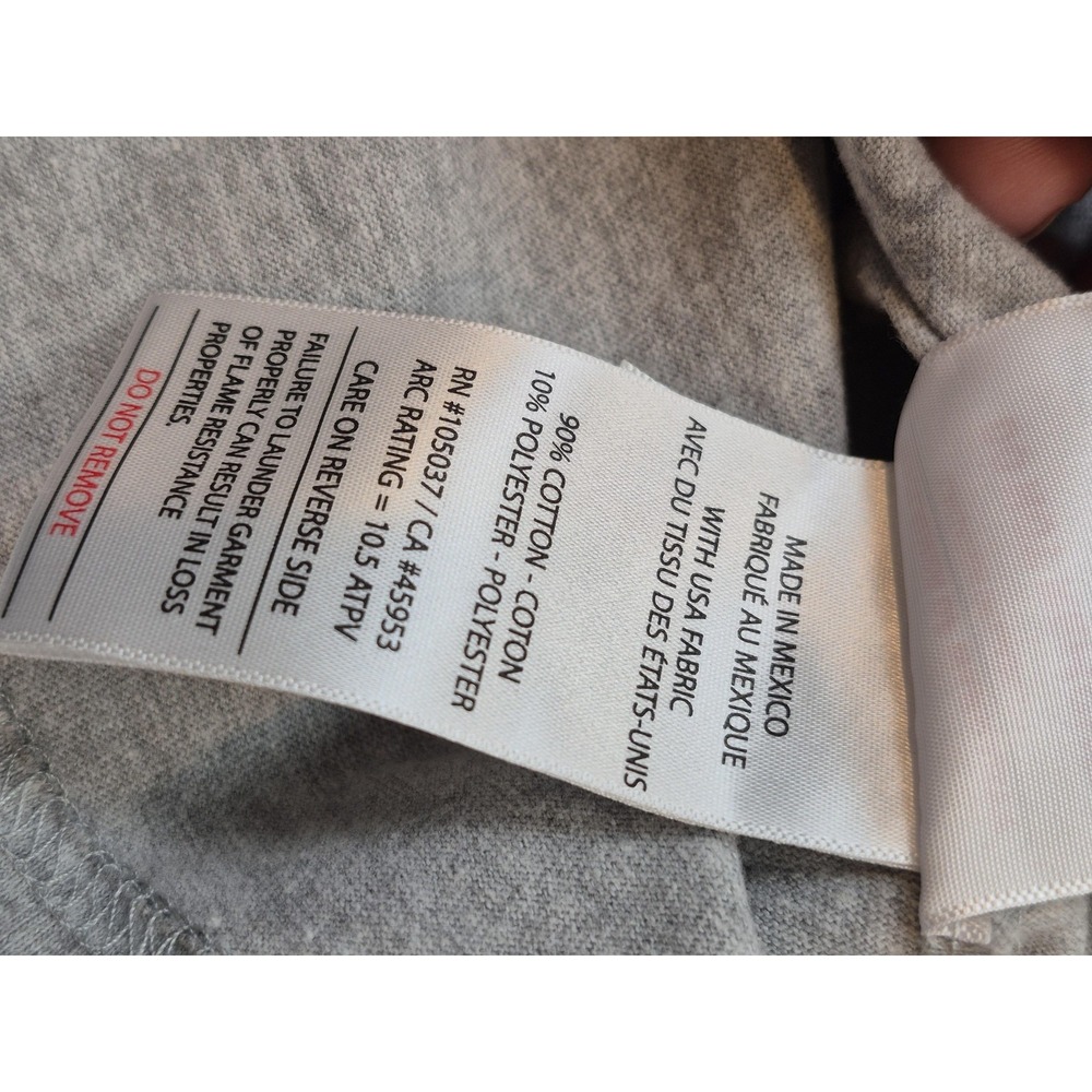 Ariat FR Shirt Mens Large Gray Long Sleeve Pocket Flame Resistant Tee Workwear - Picture 5 of 12